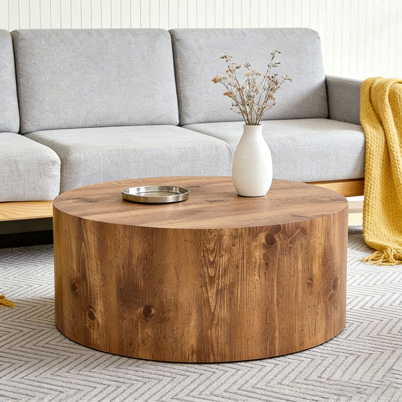 Table basse ronde, Bois