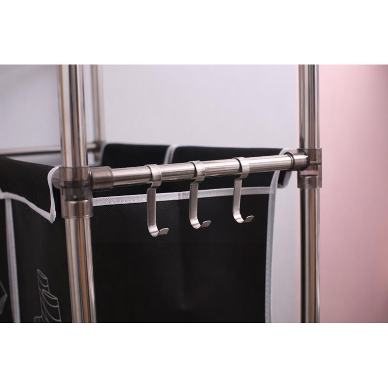 Laundry Hamper 3 Tier Laundry Sorter With 4 Removable Bags For Organizing Clothes, Laundry, Lights, Darks ,Three Hooks