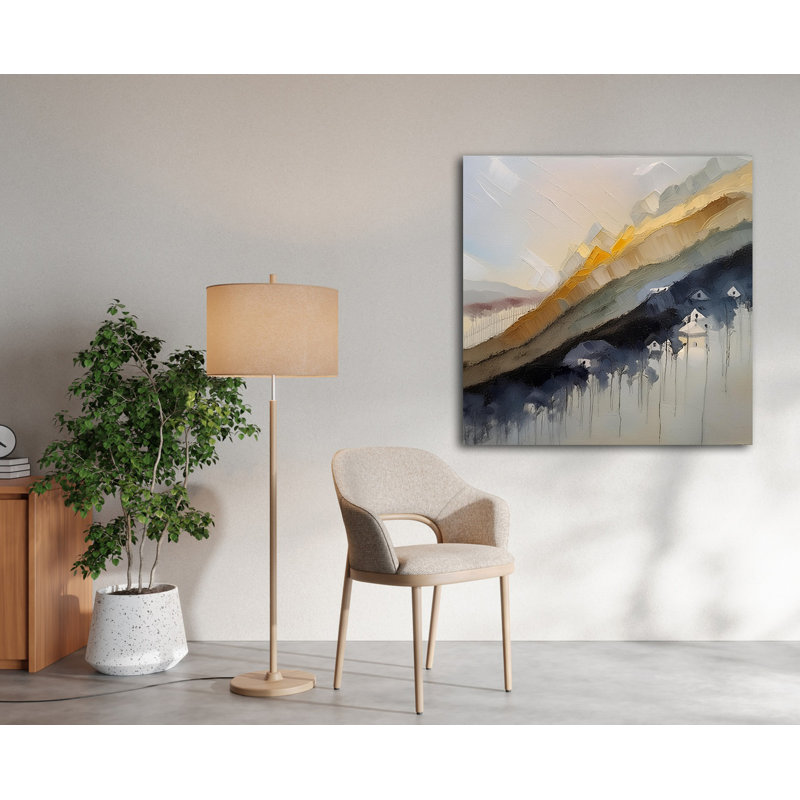 Downhill Village, 24" H x 24" W