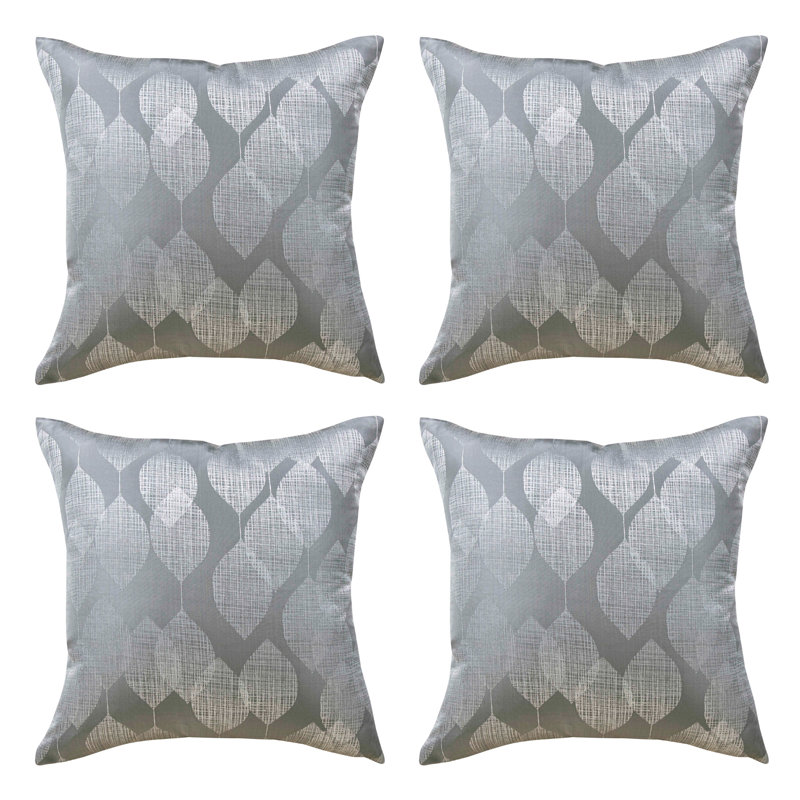 Ingram Floral Square Cushion, Gray