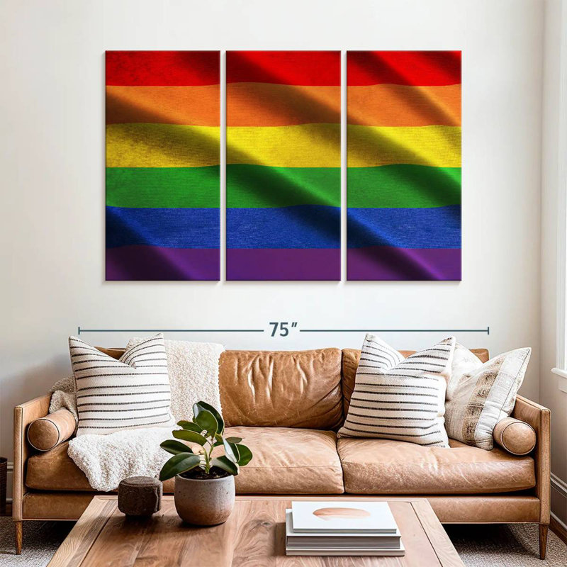 Drapeau Khyia LGBT, H 42 po x l 65 po
