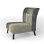 Galm Abstract II - Transitional Upholstered Slipper Chair