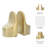 Modern Glam Ceramic Bookends Contemporary Simple Gold Bookend Set - 4" x 3" x 6"