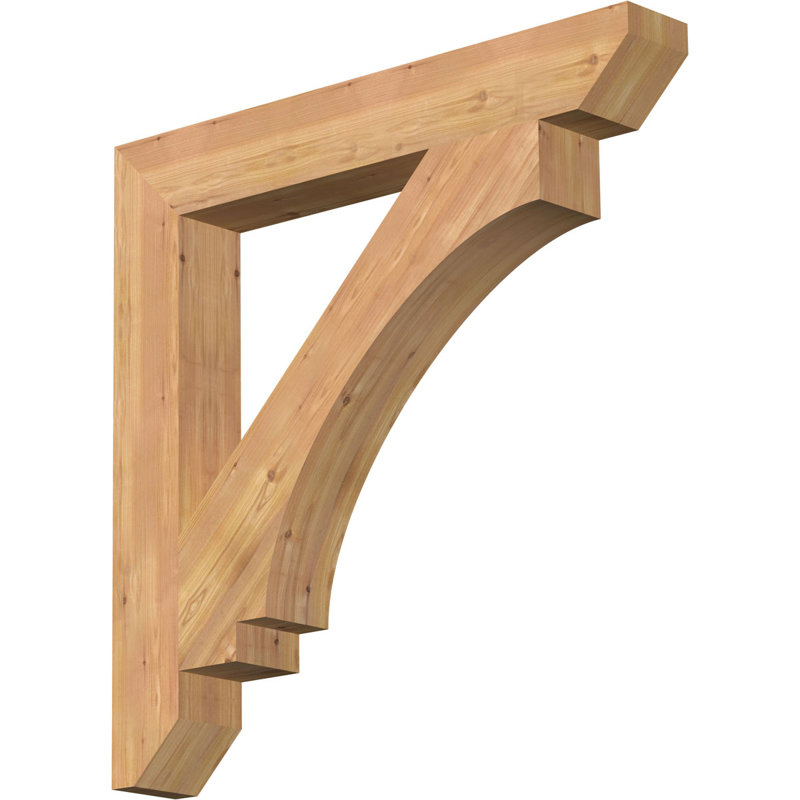 BKTIMP06 Support en bois rustique à lattes impériales, Cèdre rouge de l'Ouest (lisse), H 30 po x l 5,5 po x P 26 po
