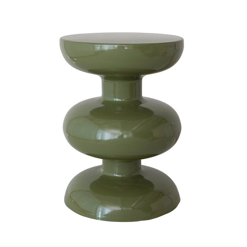 Table d'appoint en métal et bois récupéré