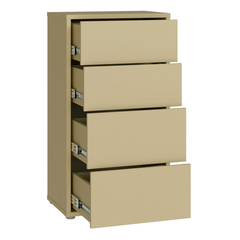 54.8 cm W Chest of 4 Drawers, Yellow