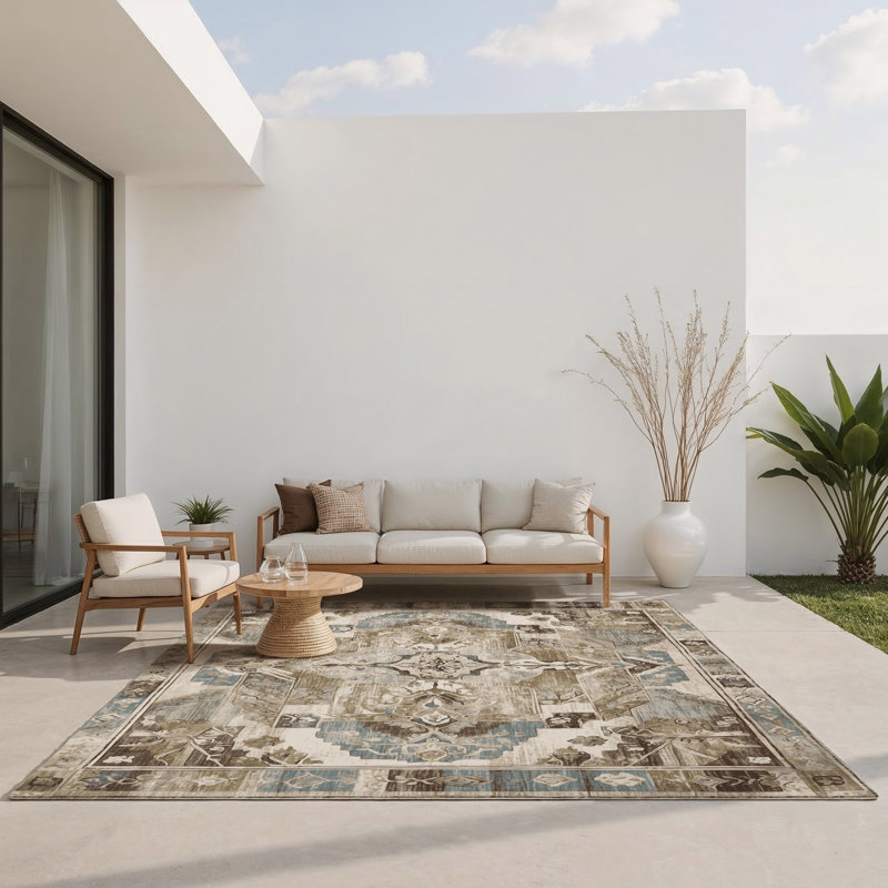 Tapis intérieur et extérieur Golden Traces, Rectangle 4pi x 6 pi
