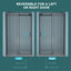 Porte de douche coulissante simple l 48 po x H 76 po - Verre trempé de 8 mm avec cadre en acier inoxydable 304