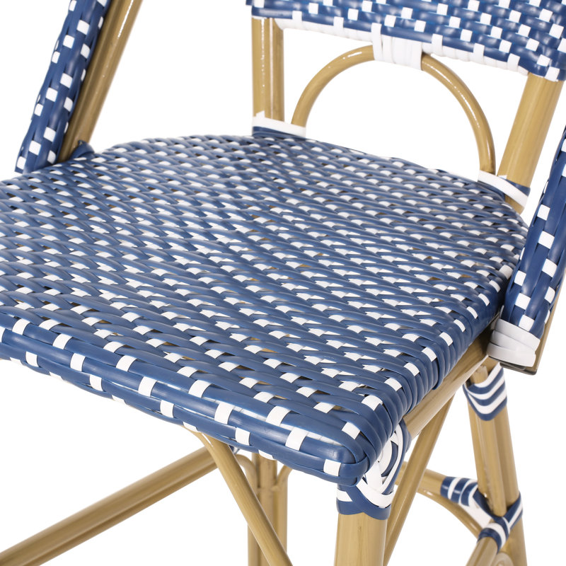De 2 29,5 "extérieur français, bleu sarcelle foncé et blanc. Rouille - cadre en aluminium avec décoration. Pe durable pour For Delight 2, look.