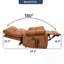 Grand fauteuil inclinable électrique à deux positions avec porte-gobelet dissimulé et télécommande Leatherair-714222738