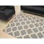 Gray Hand-Knotted Wool Ogee Lattice Geometric Modern Contemporary Carpet Rug-67805060