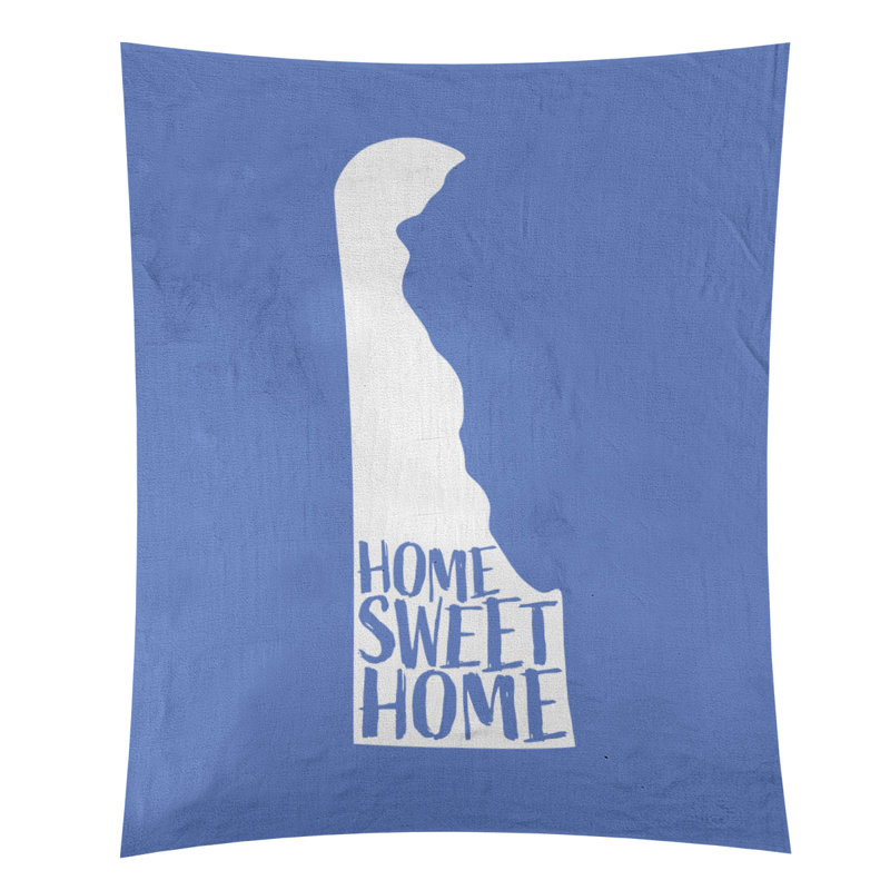 Tapisserie Home Sweet Delaware, H 104 po x l 88 po, Bleu