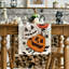 Chemin de table citrouille d'Halloween en toile d'araignée, décoration de table de salle à manger de saison-684739836-683469514