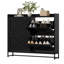 Armoire de rangement pour chaussures 24 paires avec 4 tiroirs rabattables et tablettes réglables, organisateur de chaussures multifonctionnel pour l'entrée, espace étroit-839635137