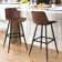 Macaire Upholstered Counter Stool with Metal Frame