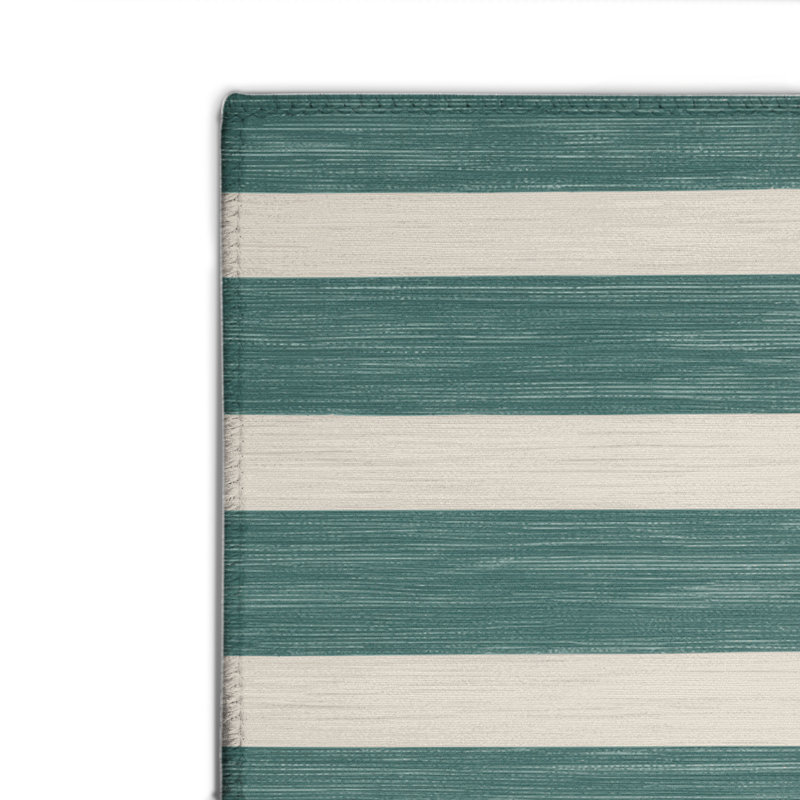 Tapis intérieur / extérieur bleu HorizontalStripes, Rectangulaire 2 pi x 3 pi