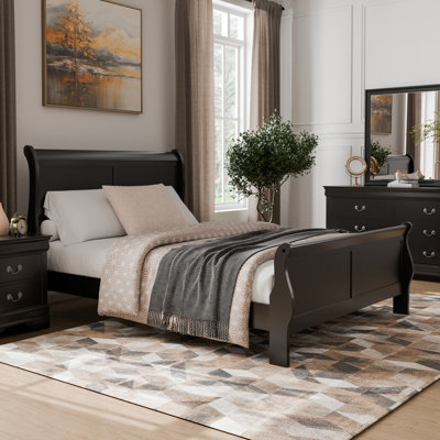 Aberdeen Solid Wood Sleigh Bed