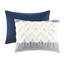 Housse de couette très grand / très grand - coton avec capitonnage en chenille, bleu marine, envers uni, housse de couette lavable à la machine, imprimé multicolore,-121234573-121234574