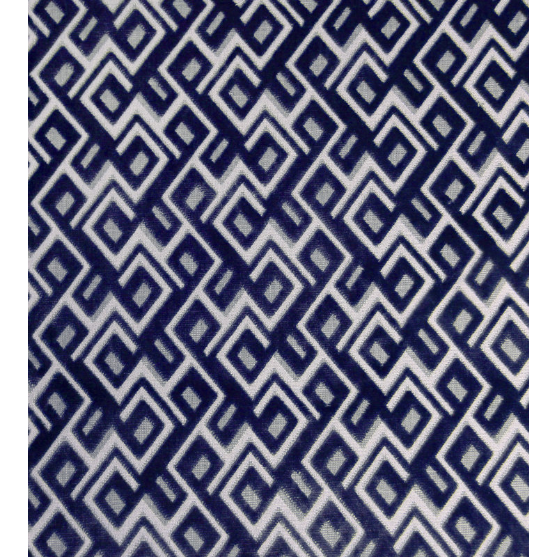 Tissu jacquard Invicta Anni, Lin bleu marine