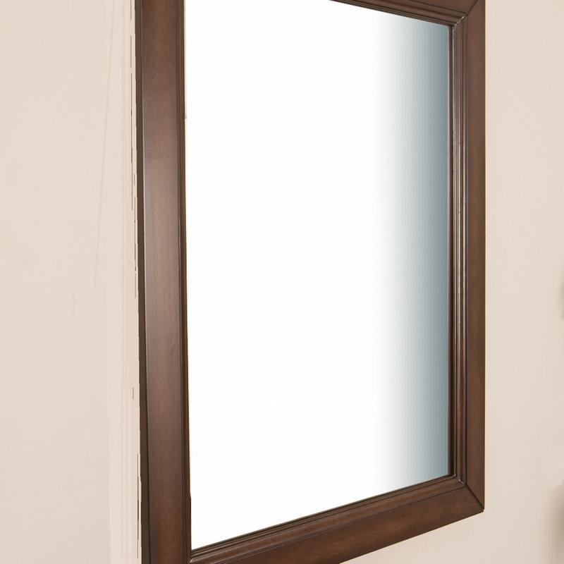 Brodench Rectangle Wall Mirror, Sable Walnut