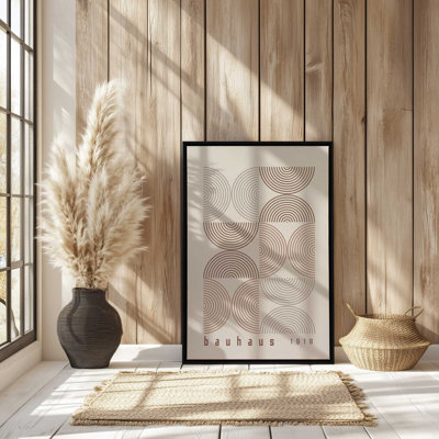 «Brown Bauhaus Composition affiche I», reproduction sur toile 