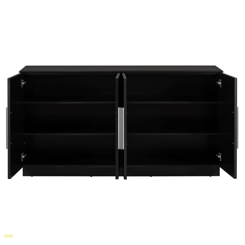 Buffet avec rangement, armoire avec tablettes et poignées réglables pour la cuisine, la salle à manger et le salon