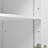 Medium Width Rolling Kitchen Island With Power Socket And Led Lights - Fluted Glass Door, 2 Open Shelves, Storage Cabinet, White Ports, Doors, Convenient-1798213138