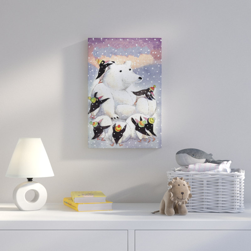Polar Friends - Painting on Canvas, 46cm H x 30cm W