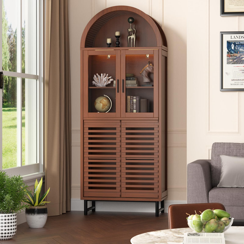 78.4" H Arched Cabinet With LED Lights