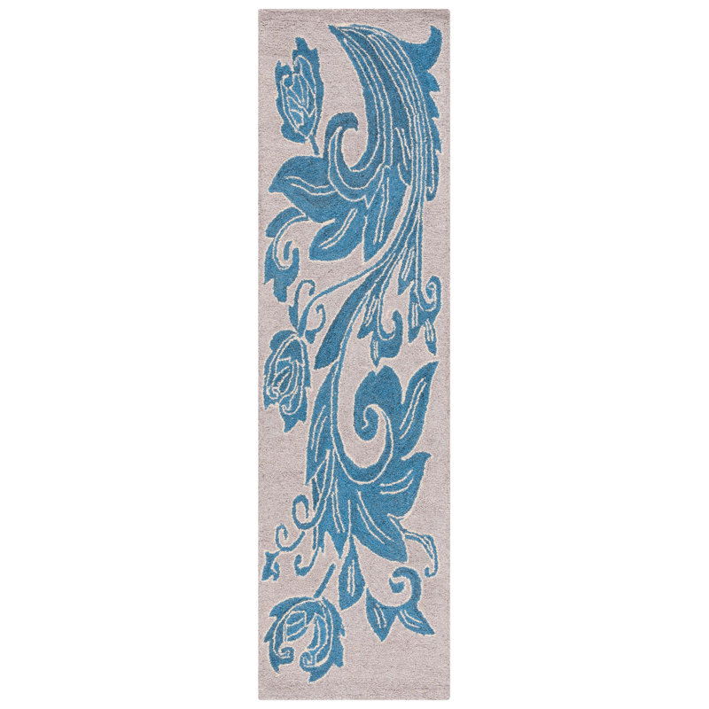Brytnee Abstract Hand Tufted Performance Floral Rug, Runner 2'3" x 8'