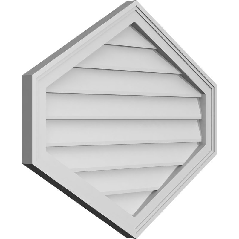 Ventilé vertical à pignon vertical 7/12 po, H 26 po x l 30 po x P 1,5 po