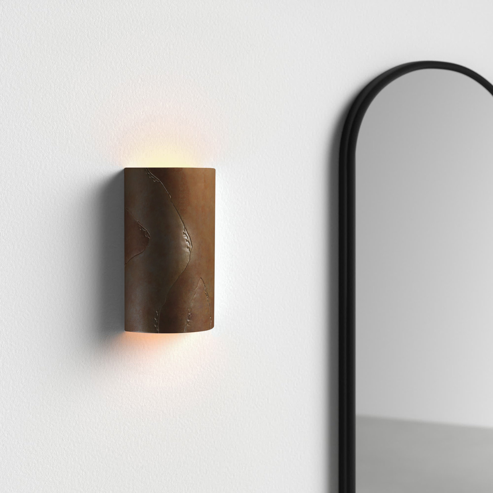 Pacursa Ceramic Dimmable Flush Mounted Sconce, 12.5" H x 7.75" W x 6.25" D, Matte White, Incandescent (Not included)