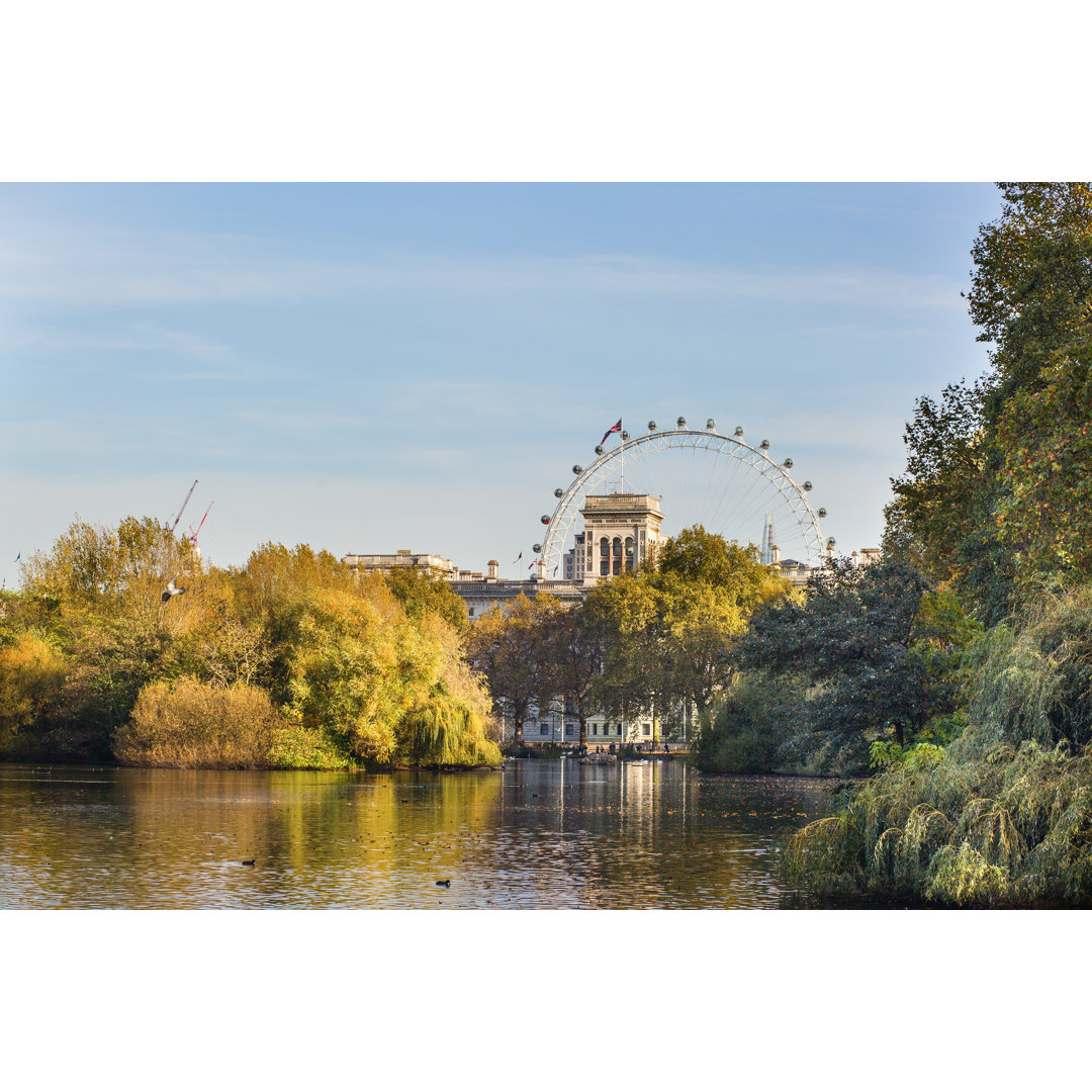 Blick auf das London Eye von Encrier - Druck