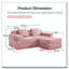 Canapé modulaire en L à 2 places sans os, canapé modulaire Cloud avec assise profonde, canapé modulaire moderne à 2 places avec coussins décoratifs et 1 repose-pieds mobile-814348979