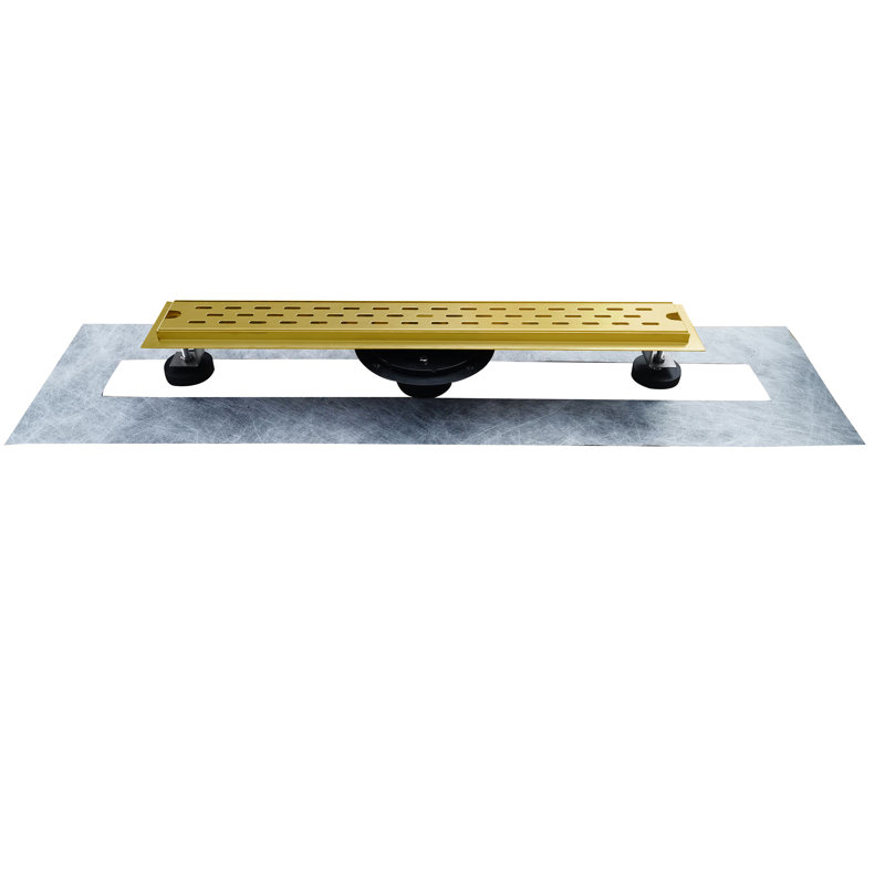 32" Linear Shower Drain, Gold