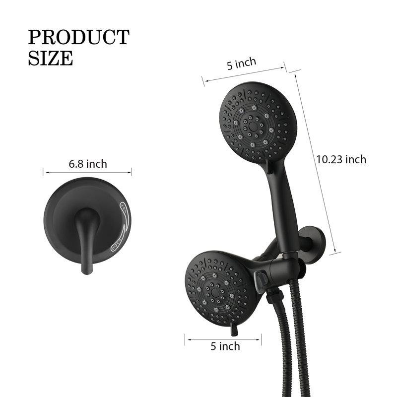 All-In-One Kit with Rough in-Valve, Matte Black