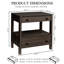  Nightstand with Charging Station, Wood Storage End Table with 2 Drawers & Open Shelf, Modern Bedside Table with USB Ports and AC Outlets for Bedroom, Living Room, Espresso