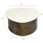 Freeform White Marble Coffee Table with Black Aluminium Base-1128018338-1128018339