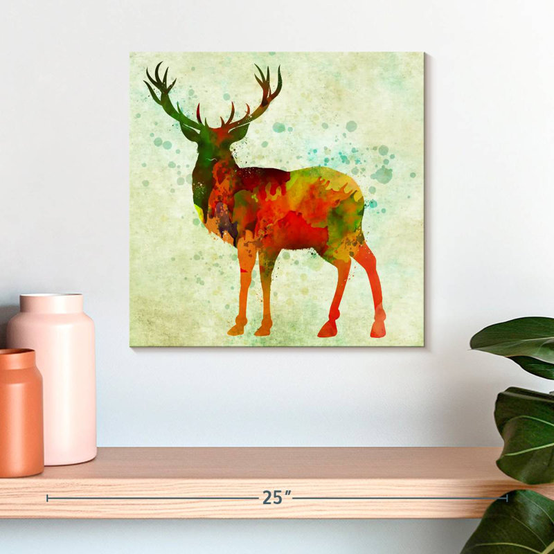 Brampt Deer Abstract, 16" H x 16" W
