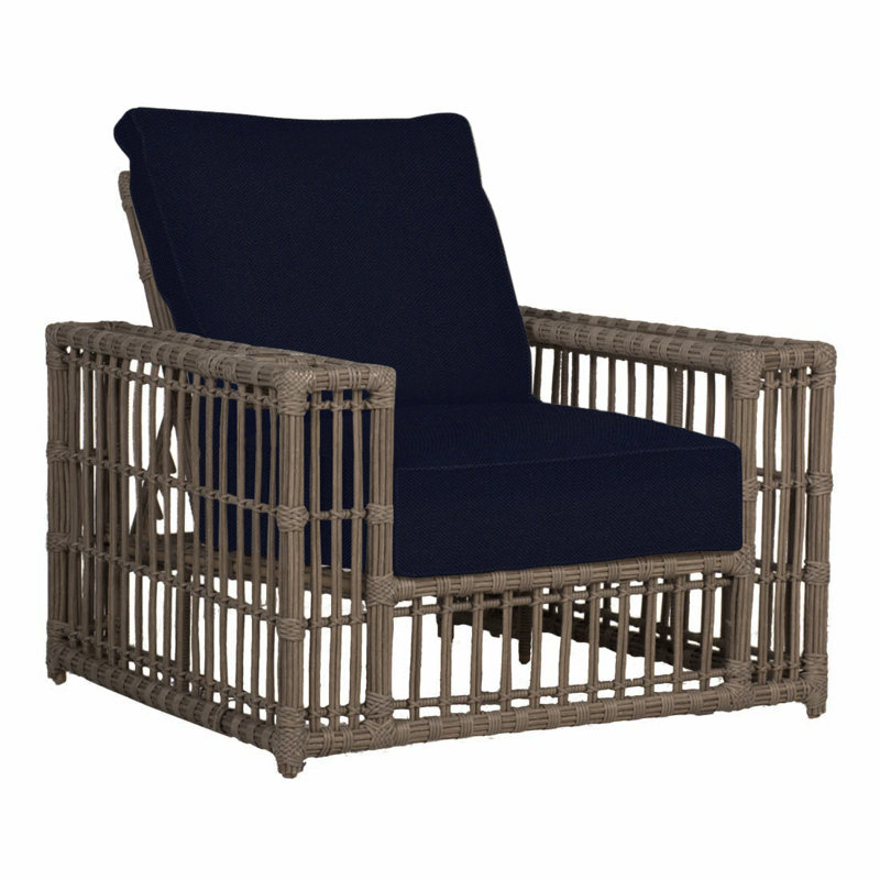 Fauteuil inclinable tissé Newport - Onyx, Pas de soudure, Lin marine, Onyx