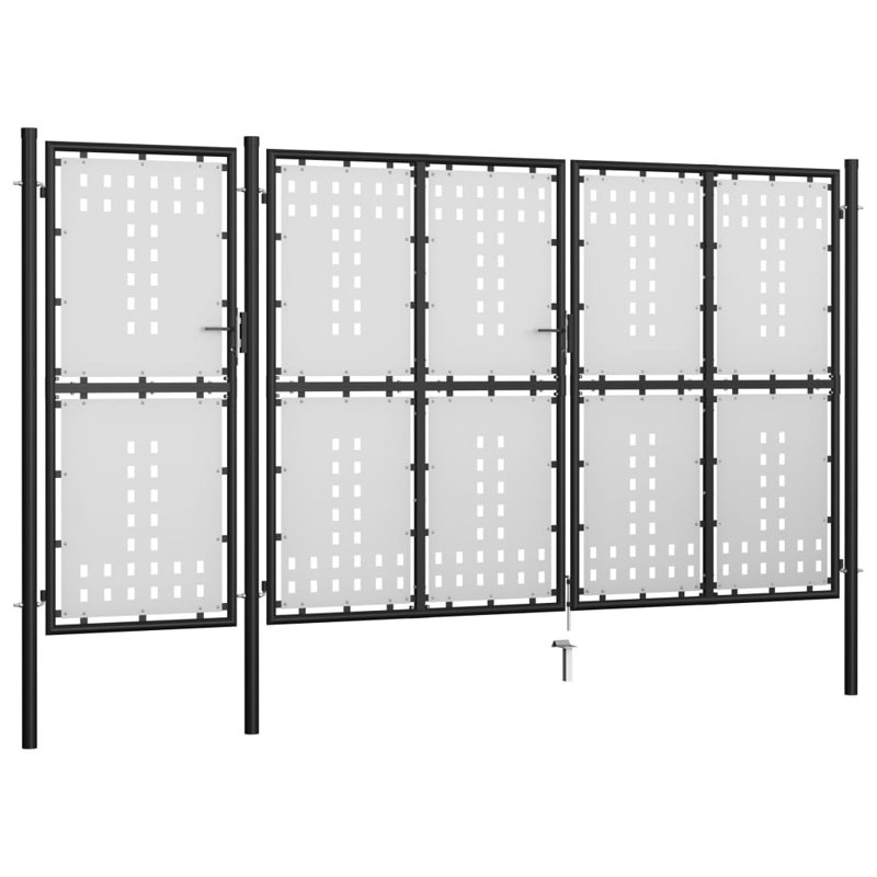 Nazaret Black Metal Gate, 250cm H x 400cm W