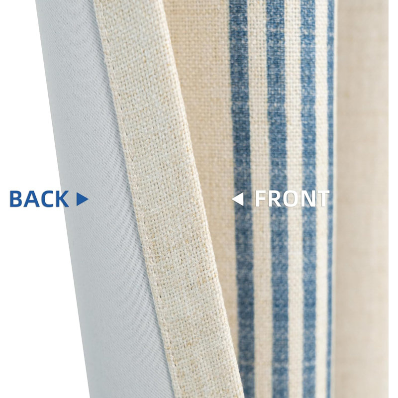 Velmer Blackout Curtain Pair, 52" W x 84" L, Jean Navy