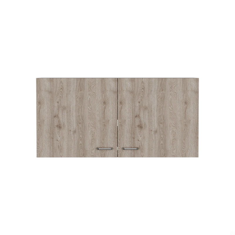 Armoire murale, deux tablettes, porte double, Blanc