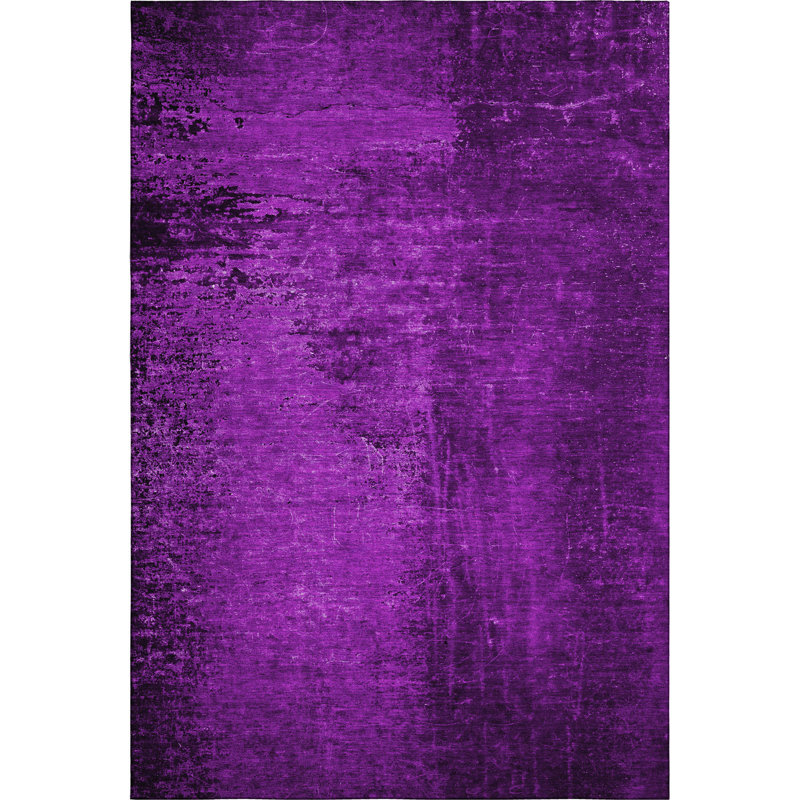 Premium Machine-Washable Mauve Cerrito AMF554 Rug, Rectangle 5 pi x 7 pi 6 po
