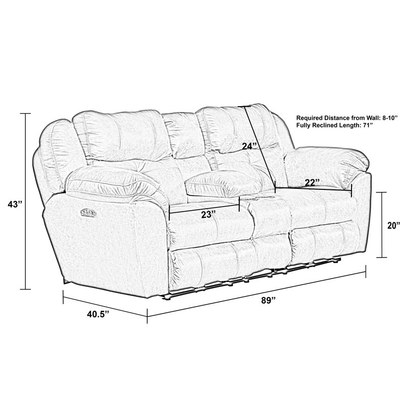Chavers 89" Pillow Top Arm Reclining Loveseat, Brown Polyester, Yes