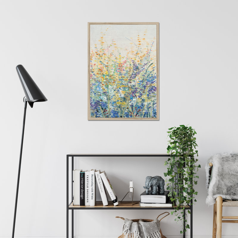 Wildflower Panel I by Timothy O' Toole - Wrapped Canvas Painting Print, 50cm H x 34cm W, Natural Wood Framed Paper Print