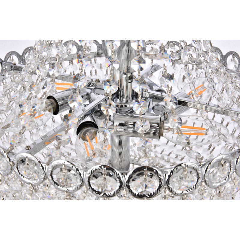 Stoltz 8 - Light Dimmable Empire Chandelier, Chrome