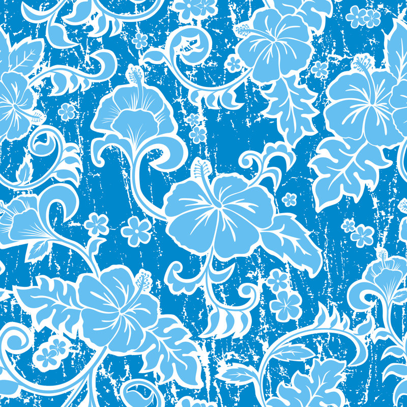 Hawaiian Wallpaper by Colonel - Wrapped Canvas Print, 30cm H x 30cm W