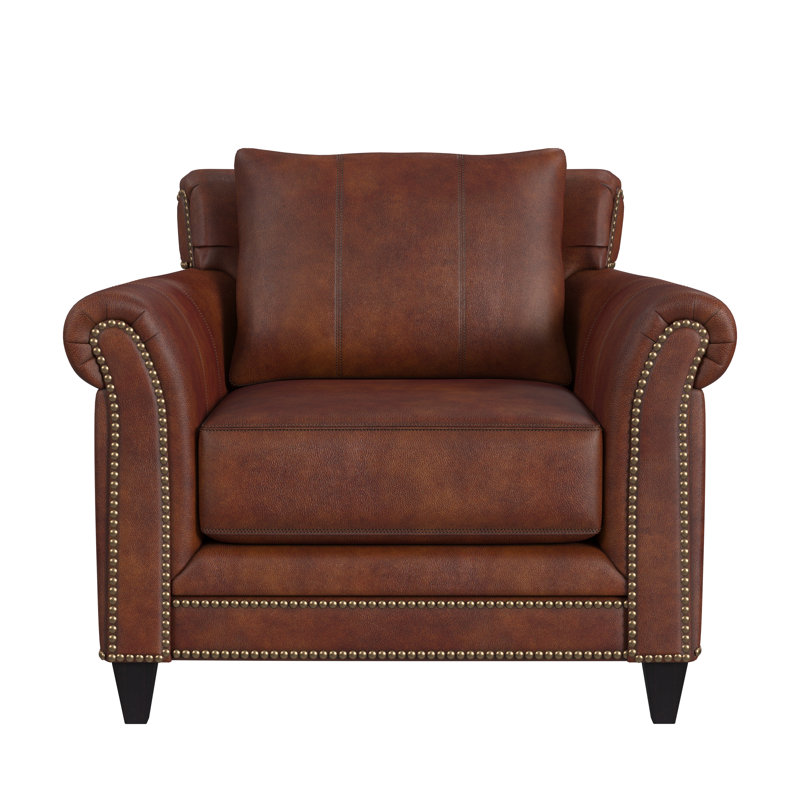 Richardson Armchair, Natural Brass with Turned Leg