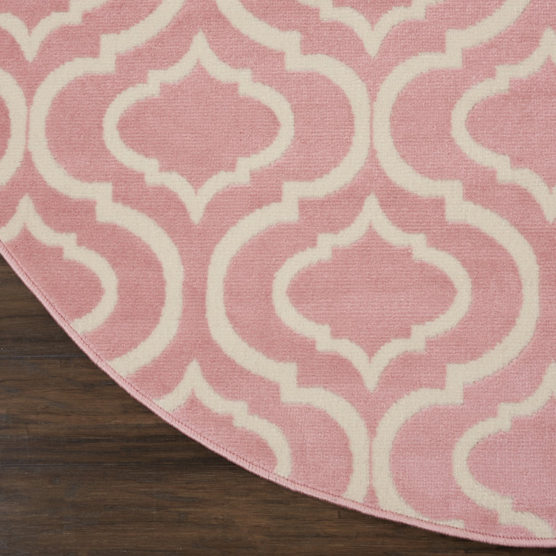 Kardinya Geometric Indoor Rug, Round 8'